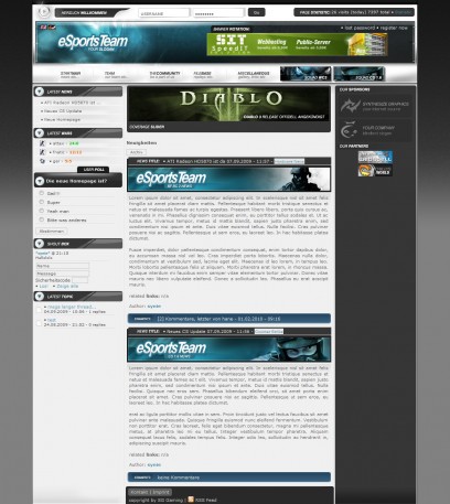 Produkt #1669: webSPELL 4.2 Template xHTML/Flash Slider
