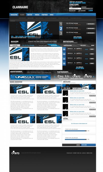 Blue eSport Template