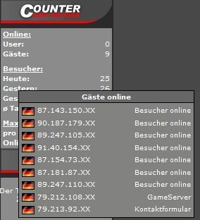 Besucher online Flagge