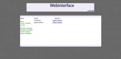 Webinterface für Gameserver oder Teamspeak