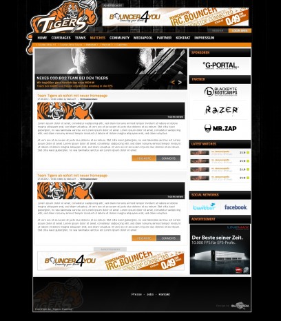 Tigers Black/Orange Clandesign