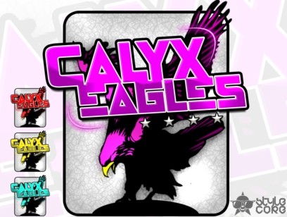 CALYX EAGLES violet/black/white Clanlogo - Multicolored