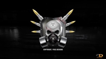 Skull bullet logo