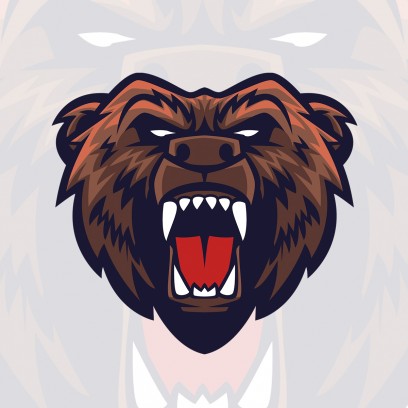 Grizzly Bear Clan Logo Mascot